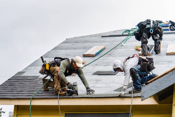Professional Gutter Installation technician working in Salida, CA